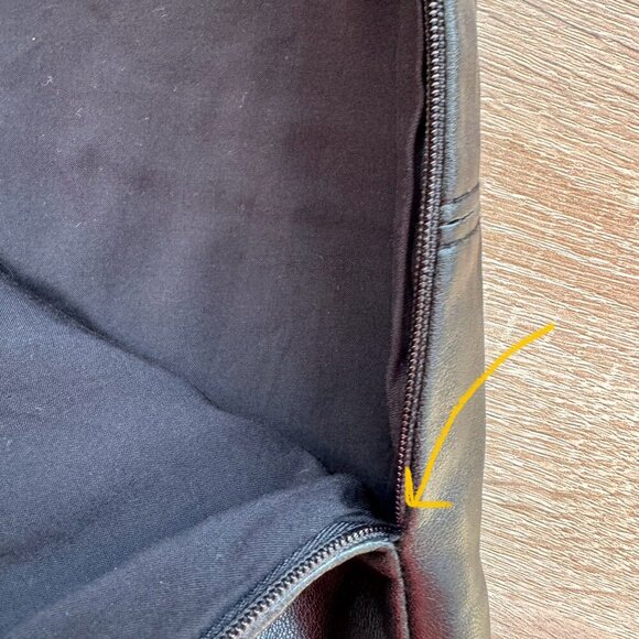 *flaw* Free People Emmy Studded Skort Mini Skirt in Black Vegan Leather *flaw* - Picture 3 of 7